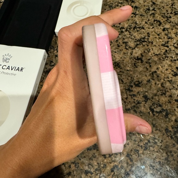 Velvet Cavier phone case with magnetic with magsafe grip ring for iPhone 15pro - Picture 9 of 9